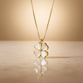 The Enlightened Soul - Golden Pearl Clover Necklace