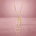The Loving Heart - Rose Gold Clover Necklace